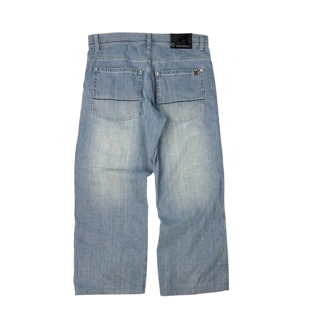 Vintage Y2K Southpole Jeans Mens‎ Size 38 Wide Leg Baggy Loose Fit Skater Blue